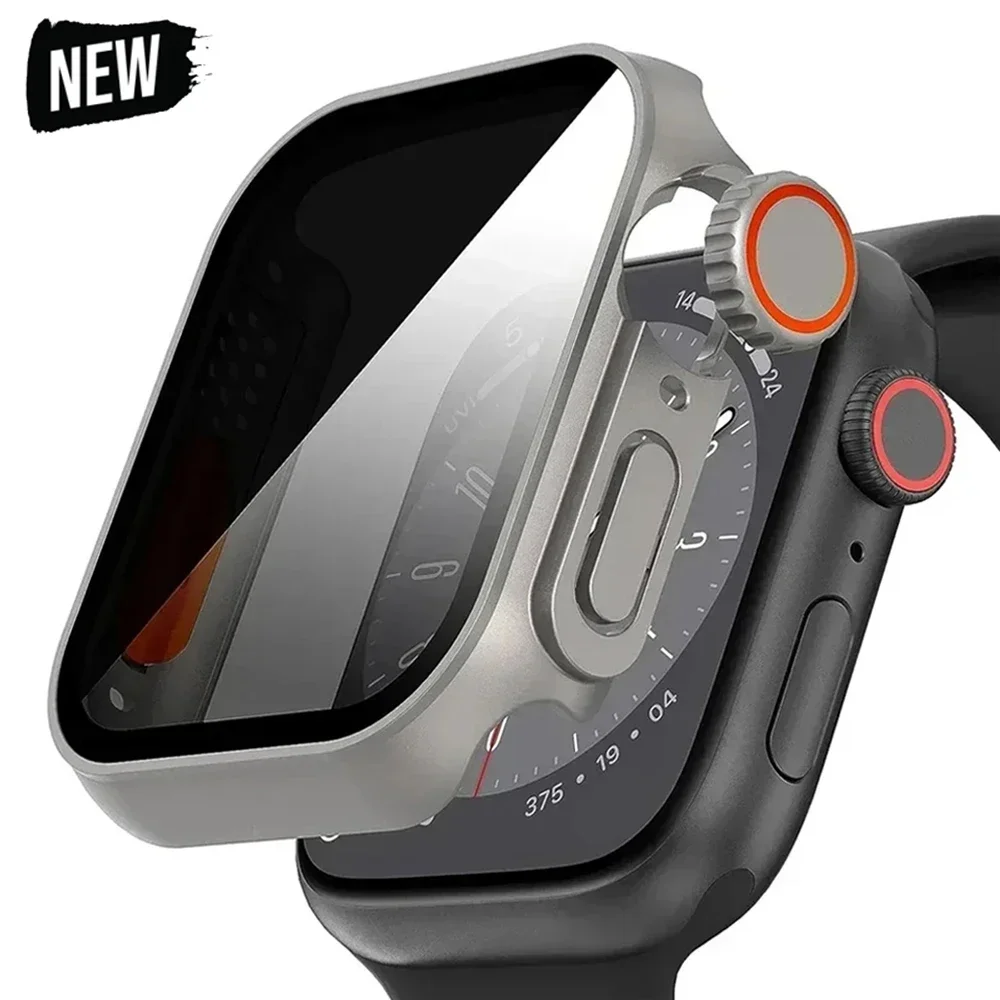 Anti Spy Privacy Glass Case - สําหรับ Apple Watch Apple Watch Series9/8/7/6/5/4