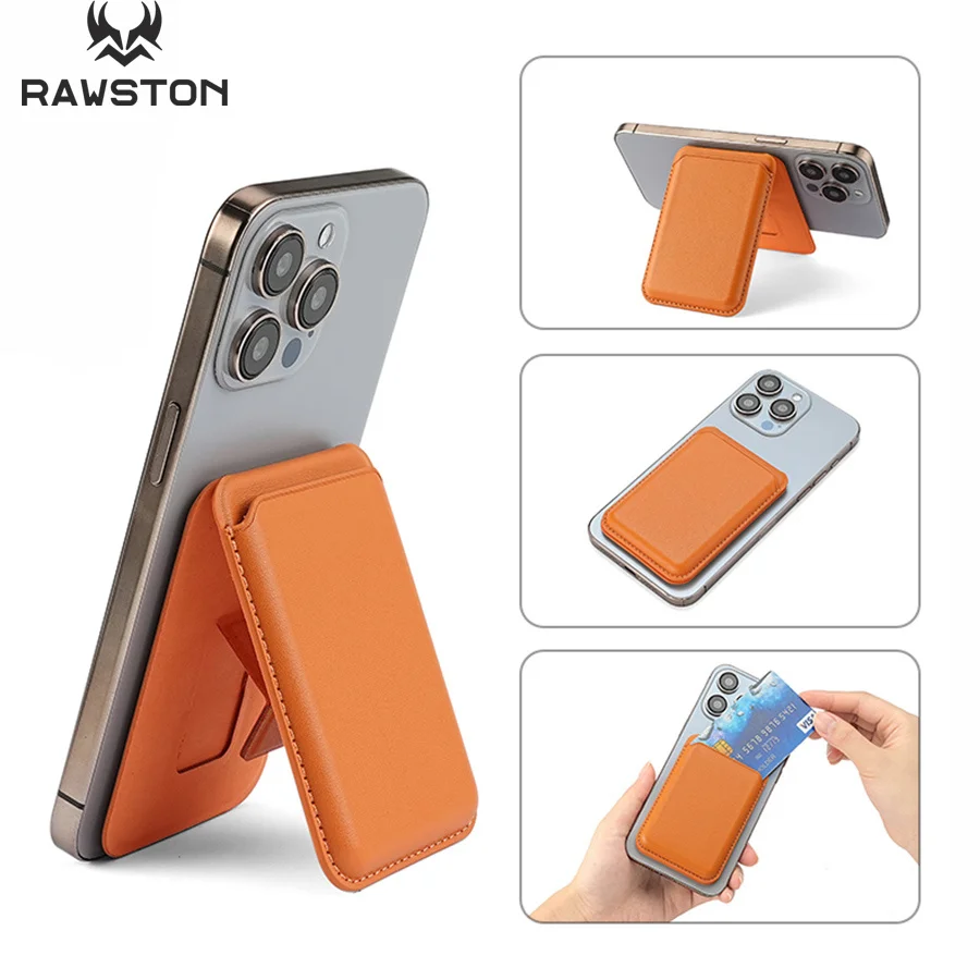 Kickstandกระเป๋าสตางค์หนังแม่เ - Leather Wallet Card Holder Phone Cover บทวิจารณ์และราคา