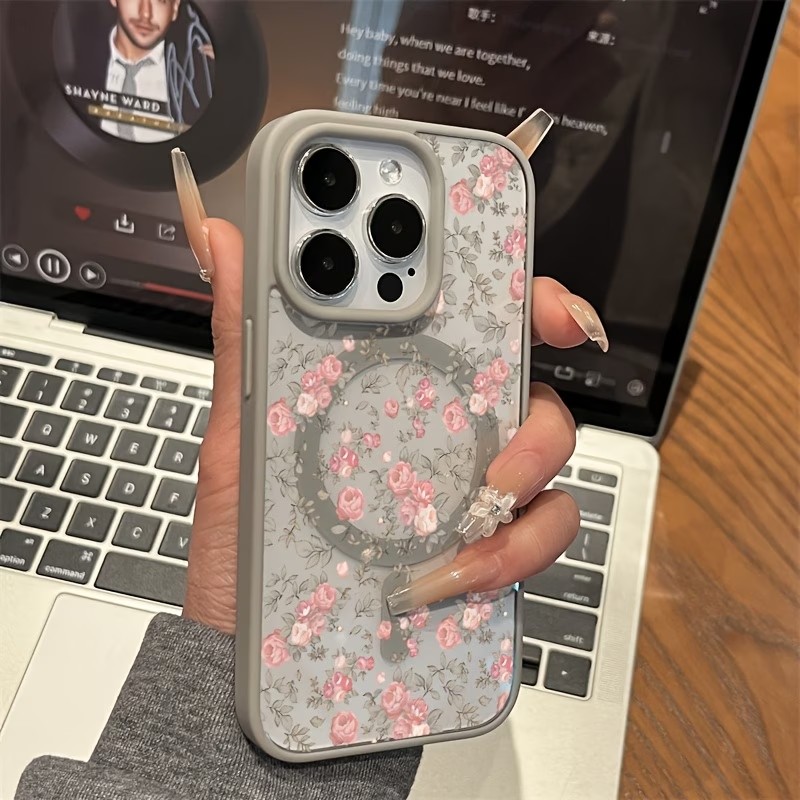 เคสโทรศัพท์แม่เหล็กใสลายกุหลาบ - Clear Shockproof Bumper Case บทวิจารณ์และราคา