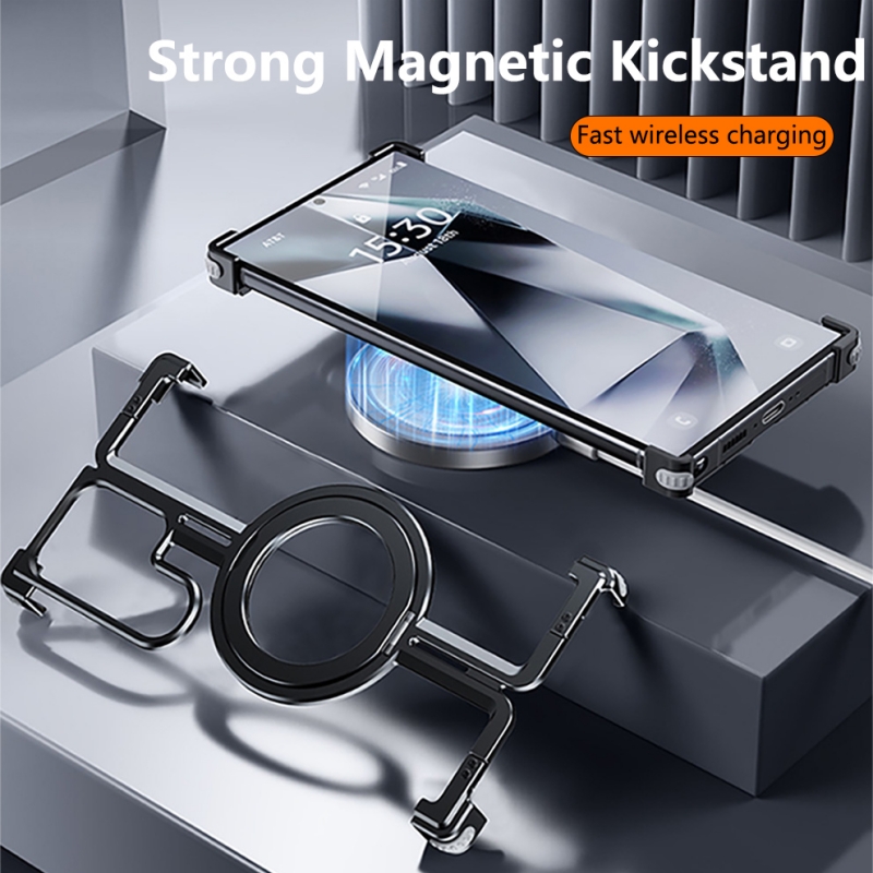 โลหะFramelessผู้ถือแม่เหล็กเคส - Metal Bumper Aluminum Frame Case บทวิจารณ์และราคา
