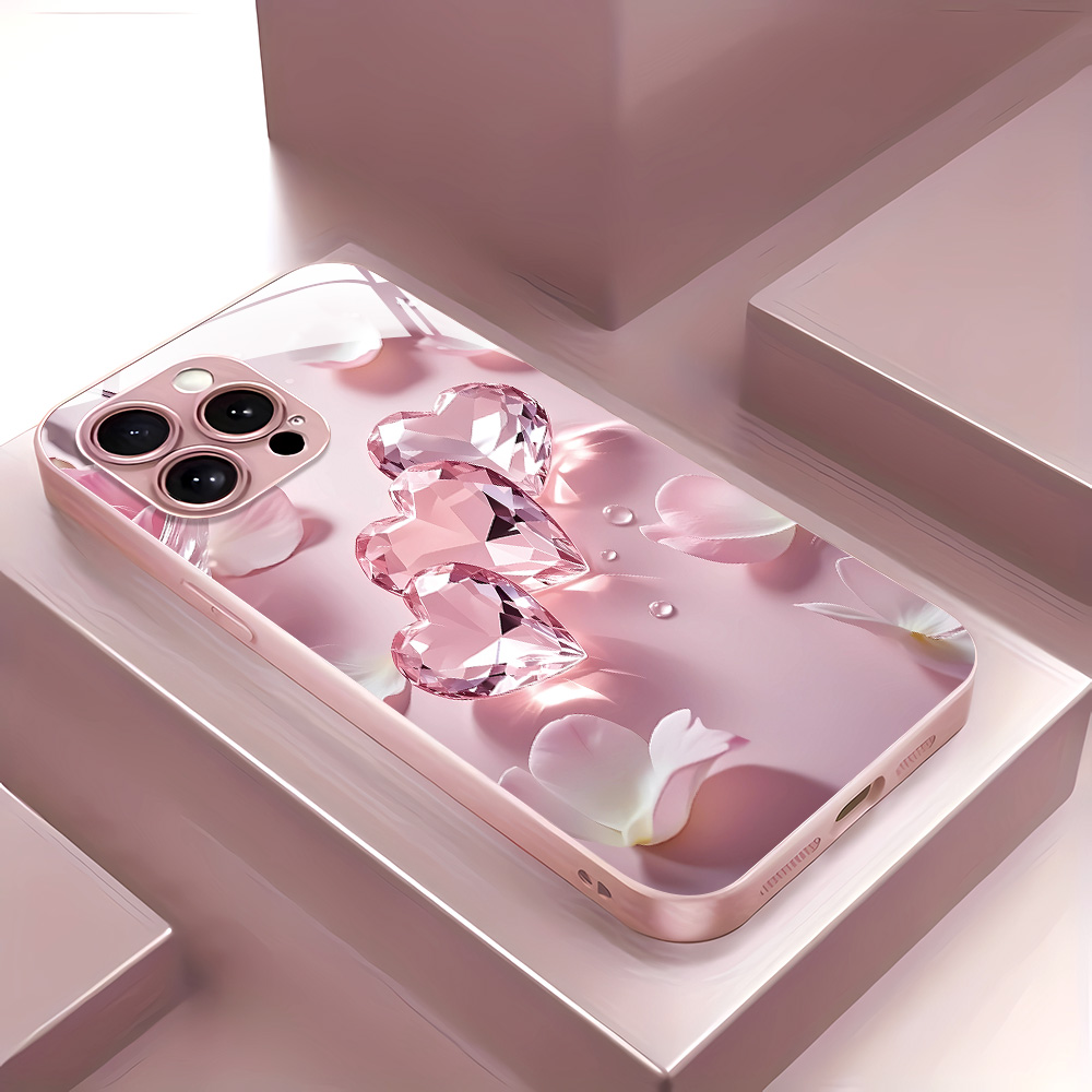 เคสกระจกนิรภัยลายผีเสื้อสีชมพู - Screen Protectors บทวิจารณ์และราคา