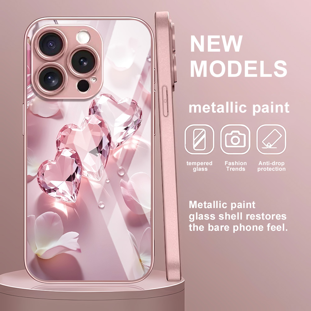 เคสกระจกนิรภัยลายผีเสื้อสีชมพู - Screen Protectors บทวิจารณ์และราคา
