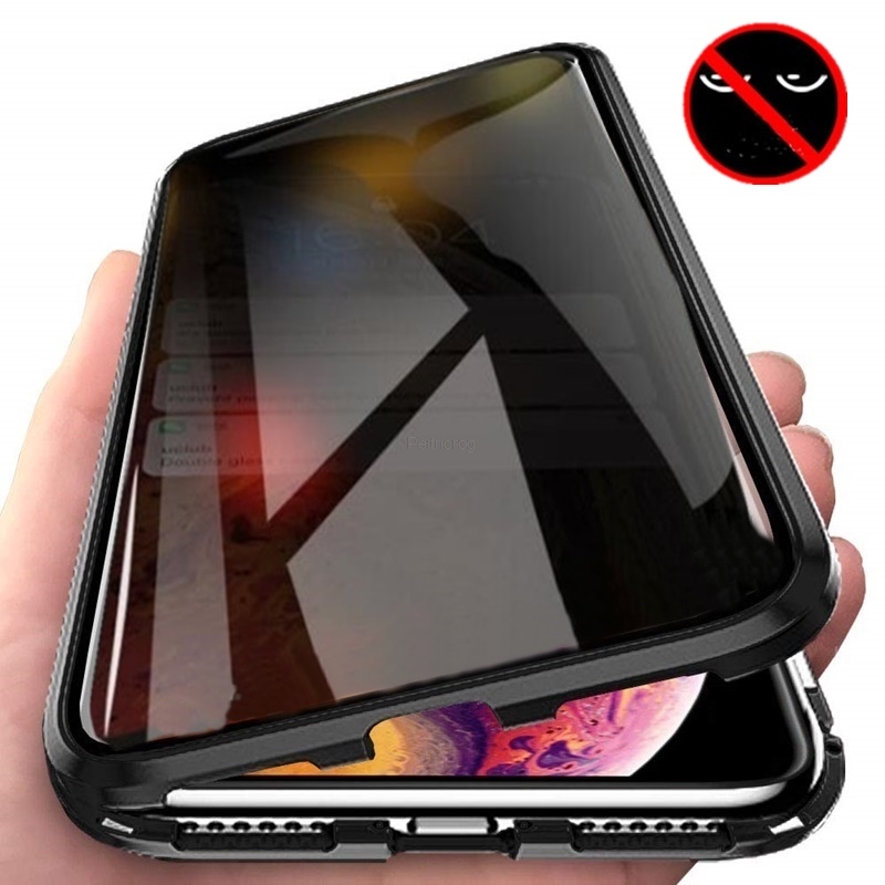 เคสโลหะแม่เหล็กกระจกนิรภัยป้อง - Anti Spy Privacy Glass Case บทวิจารณ์และราคา
